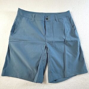 Stio Performance Shorts Mens 34 Blue Nylon Spandex Stretch Hiking Trail Outdoor